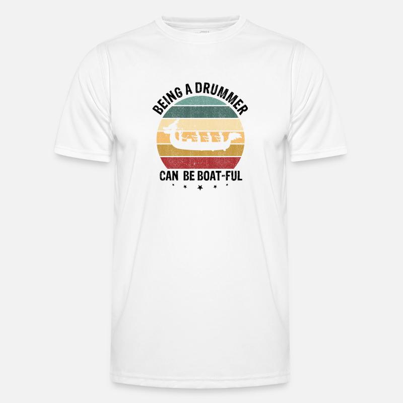 Drachenboot Trainer und Drachenboot - Männer Funktions-T-Shirt - Weiß