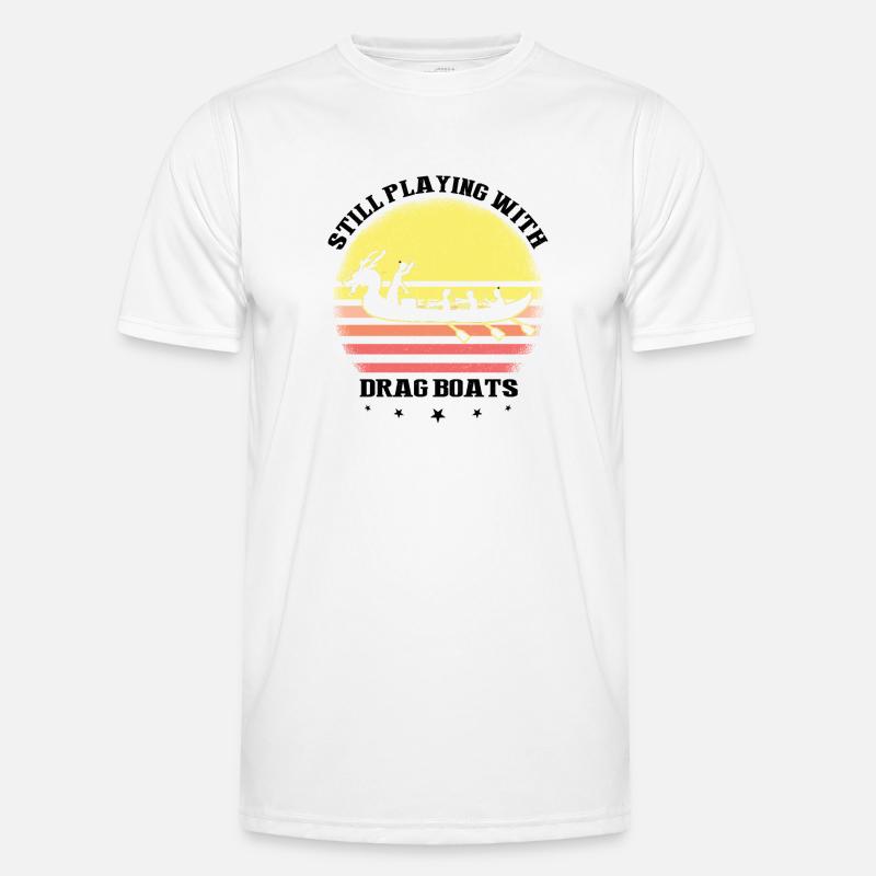 Drachenboot Trainer und Drachenboot - Männer Funktions-T-Shirt - Weiß