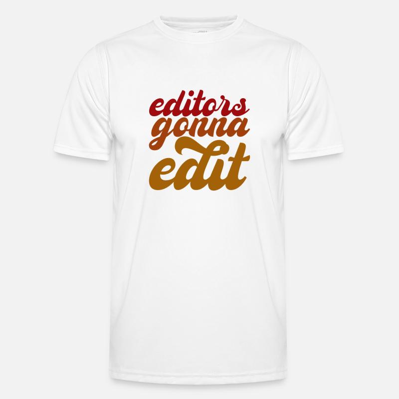 Editors going to Edit - Men's Functional T-Shirt - white