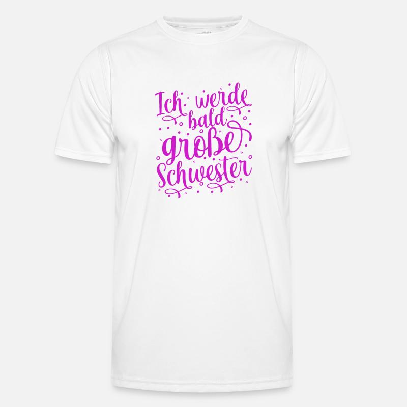 Ich werde große Schwester - Männer Funktions-T-Shirt - Weiß