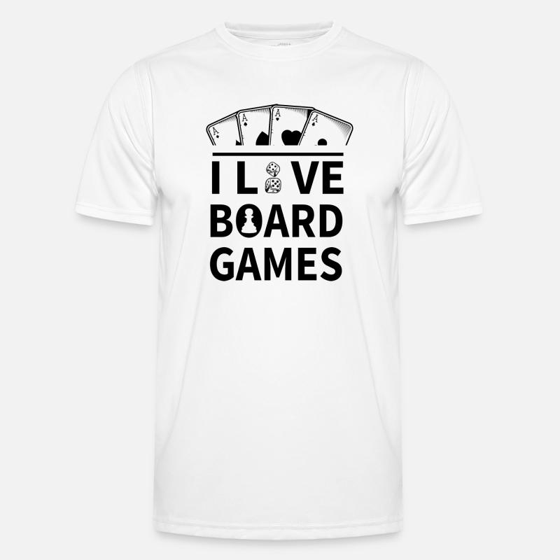 boardgame chess backgammon game night - Männer Funktions-T-Shirt - Weiß