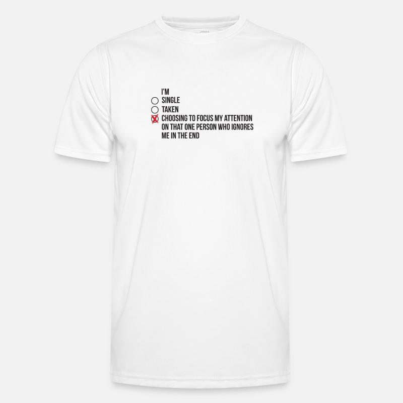 Complicated relationship status - single - Men's Functional T-Shirt - white