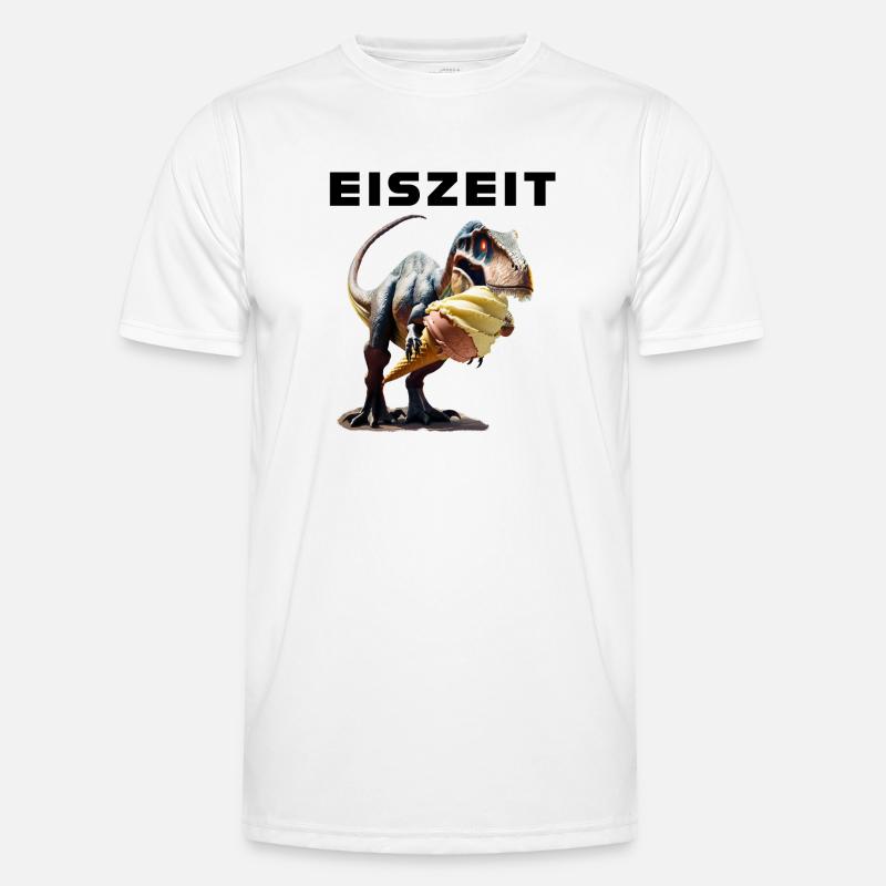 Eiszeit mit Dinosaurier Männer Funktions-T-Shirt