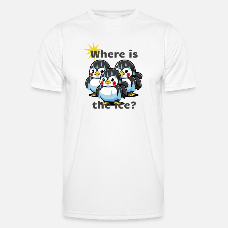 Sweating penguins. Climate it's warm. Men's Functional T-Shirt