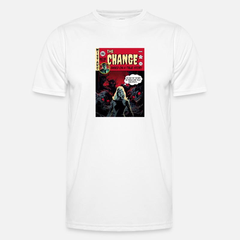 Retro Horror Comic - Die Veränderung Männer Funktions-T-Shirt