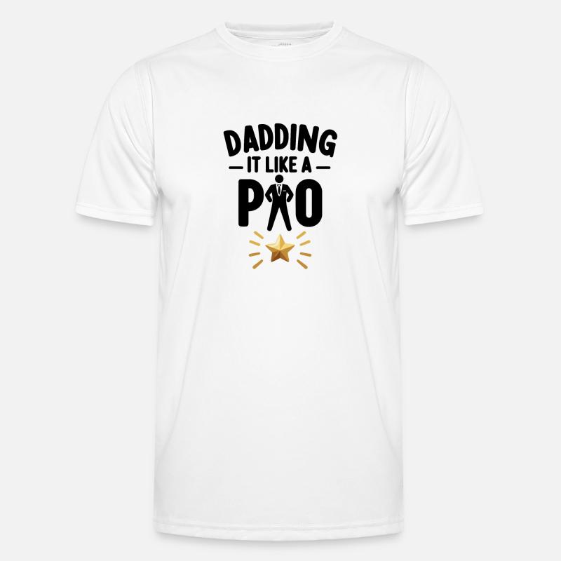 Dadding wie ein Profi - Männer Funktions-T-Shirt - Weiß