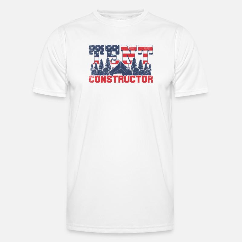 Tent constructor - Men's Functional T-Shirt - white