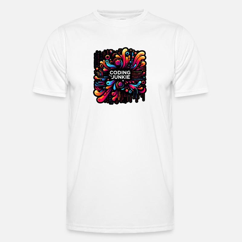 Coding Junkie 12 - Men's Functional T-Shirt - white