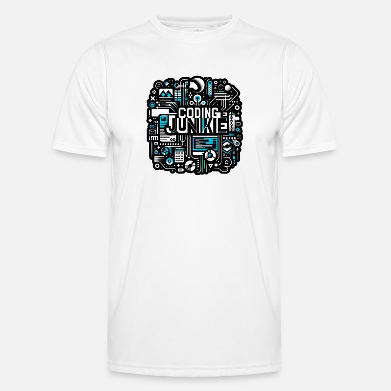 Coding Junkie 16 - Men's Functional T-Shirt - white