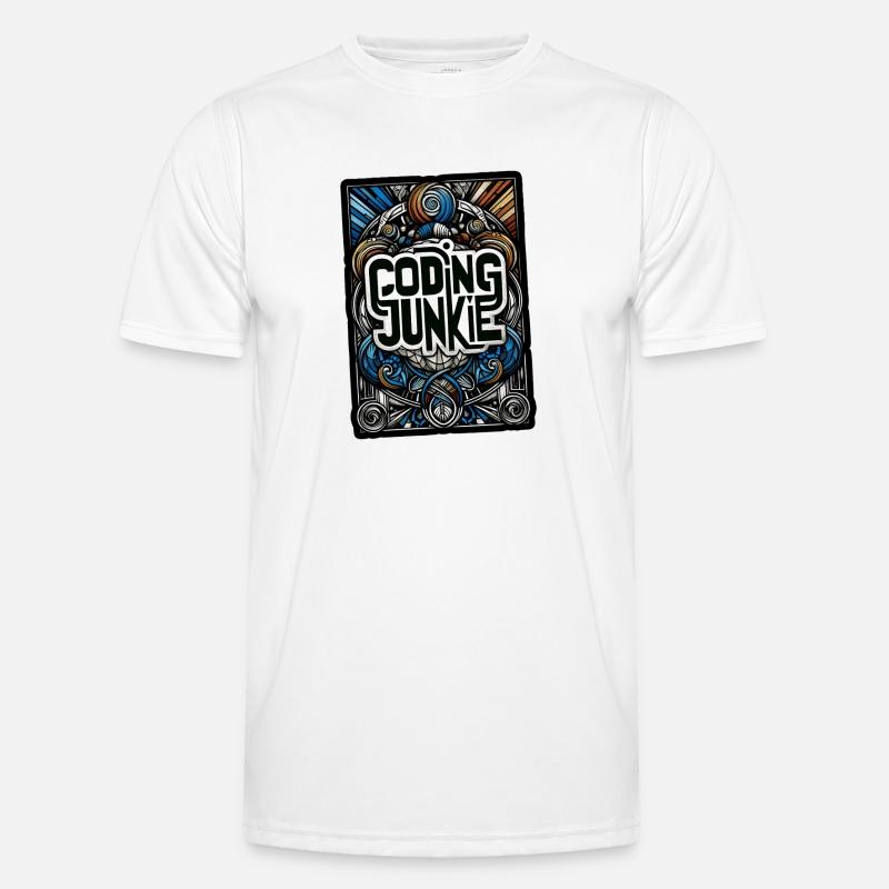 Coding Junkie 14 - Männer Funktions-T-Shirt - Weiß