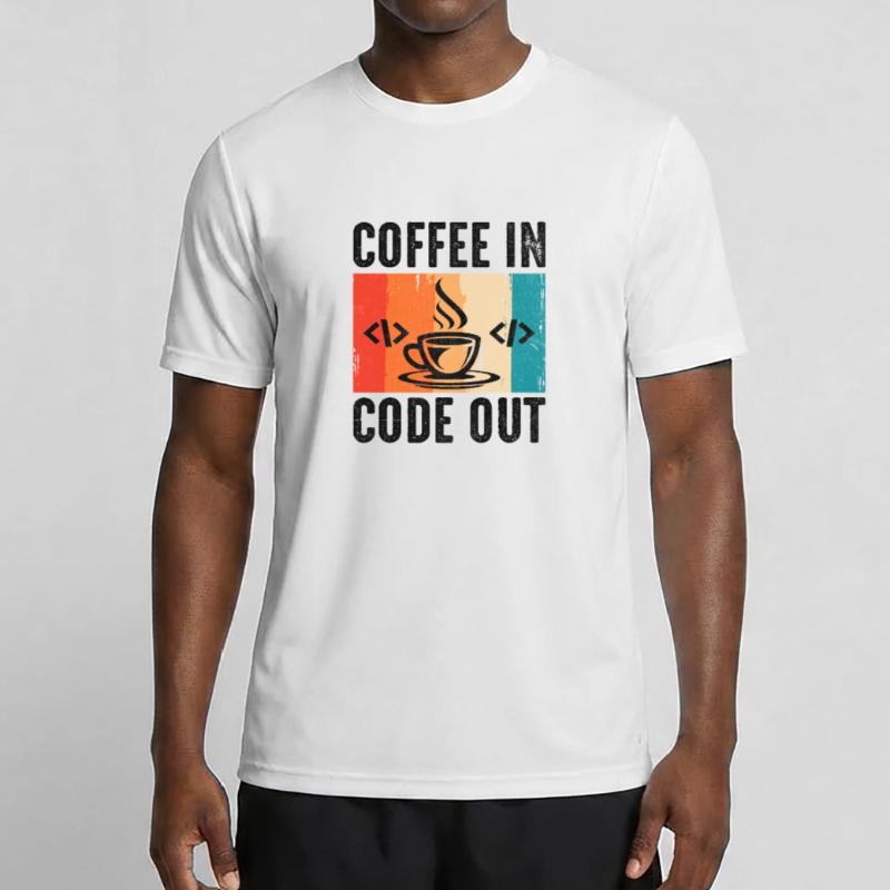 Café Codage Programmeur Codeur Développeur Nerd Coff T-shirt sport Homme