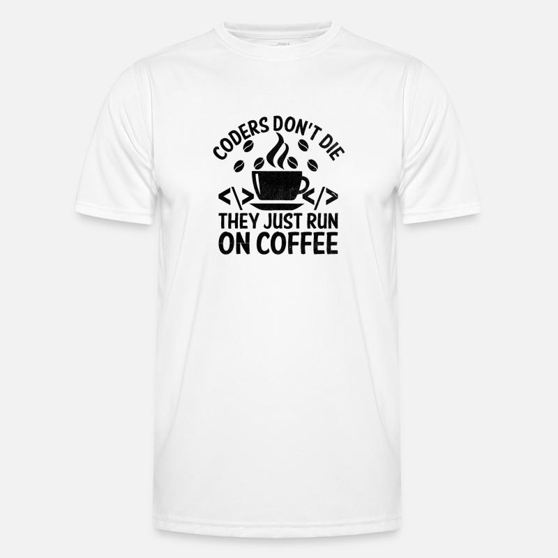 Café Codage Programmeur Codeur Développeur Nerd Coff T-shirt sport Homme
