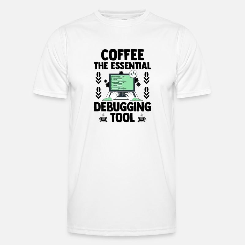 Kaffee Programmierer Programmierer Programmierer Entwickler Nerd Coff Männer Funktions-T-Shirt