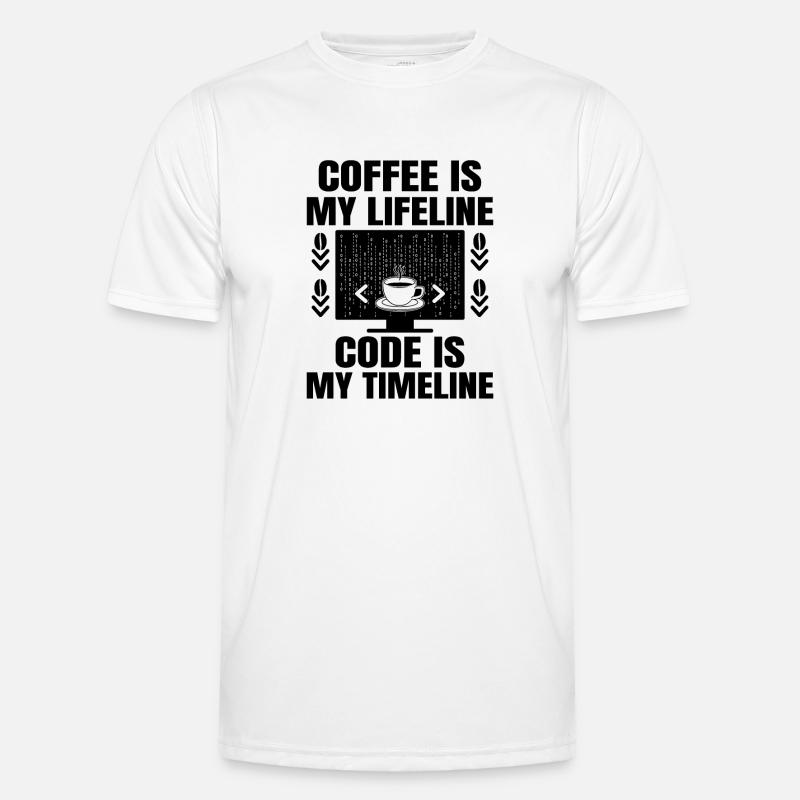 Café Codage Programmeur Codeur Développeur Nerd Coff T-shirt sport Homme