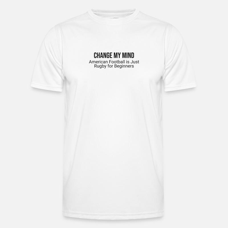 Fußball Oder Rugby? Anfängerdebatte - Männer Funktions-T-Shirt - Weiß