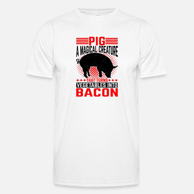 Pig, A Creature That Turns Vegetables Into Bacon 5 Männer Funktions-T-Shirt