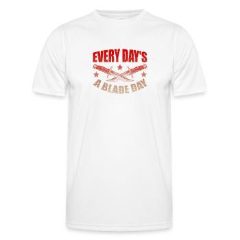 Every day is a blade day - Men's Functional T-Shirt - white - Front - AI Model Male 178 dark (178cm)