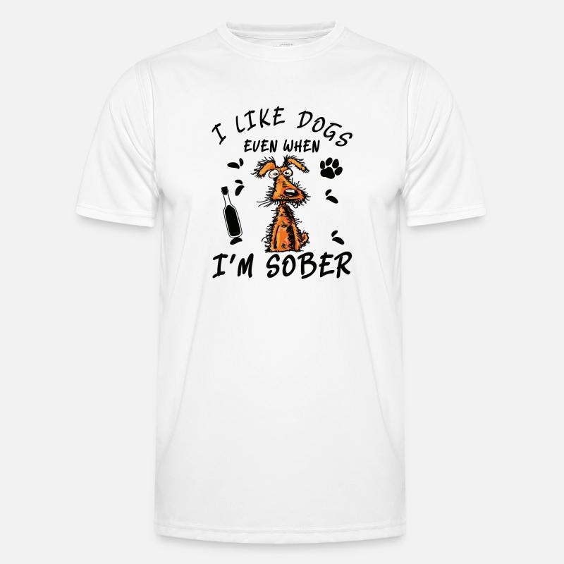Hunde Sprüche Männer Funktions-T-Shirt