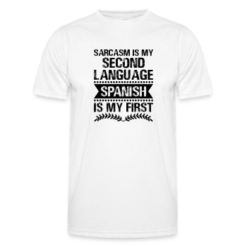 Professeur de langues étrangères École Professeurs de langues - T-shirt sport Homme - blanc - Devant - AI Model Male 178 dark (178cm)