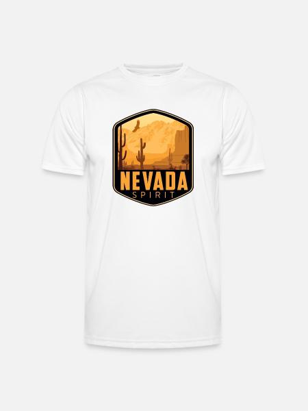 Logo Nevada Spirit - Men's Functional T-Shirt - white