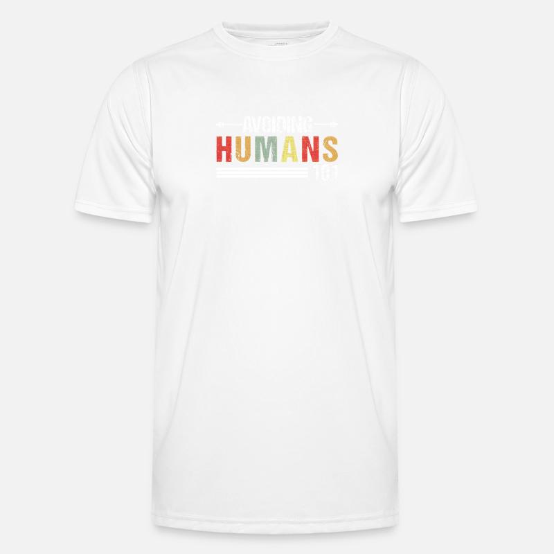 Human avoidance 101 - Men's Functional T-Shirt - white