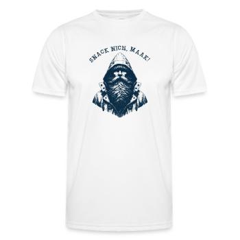 Snack Nicht Maak - Seemann, Fischer, Kapitän - Männer Funktions-T-Shirt - Weiß - Vorne - AI Model Male 178 dark (178cm)