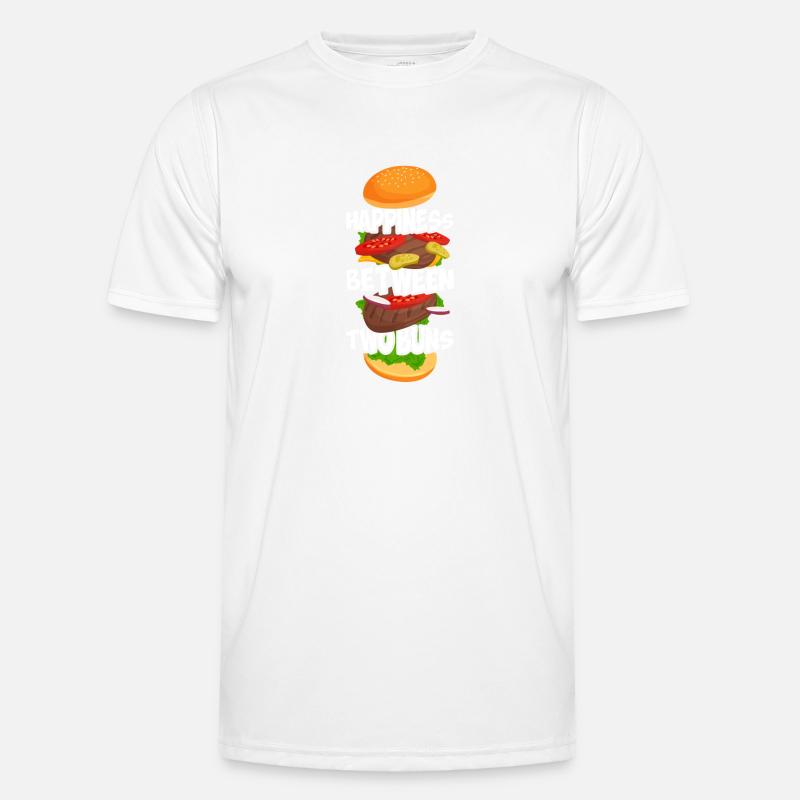 Happiness between two rolls - Men's Functional T-Shirt - white