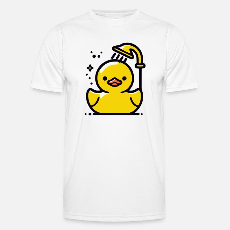 Quietschente gelbe Ente Dusche Männer Funktions-T-Shirt