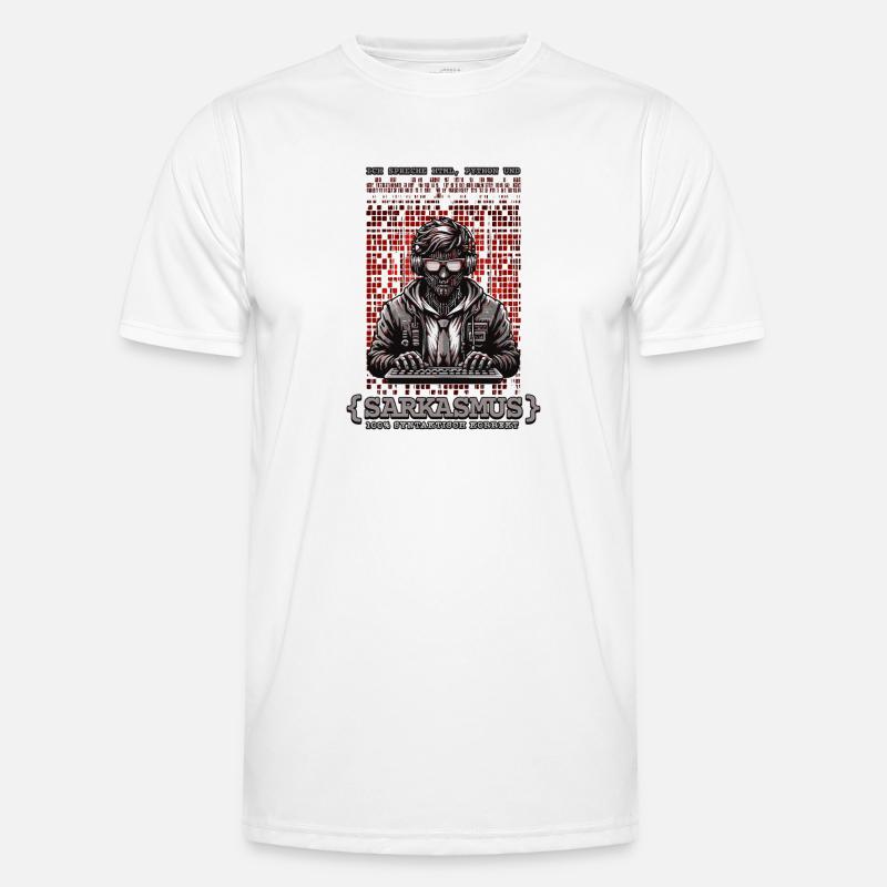 I speak HTML, Python and sarcasm - Men's Functional T-Shirt - white