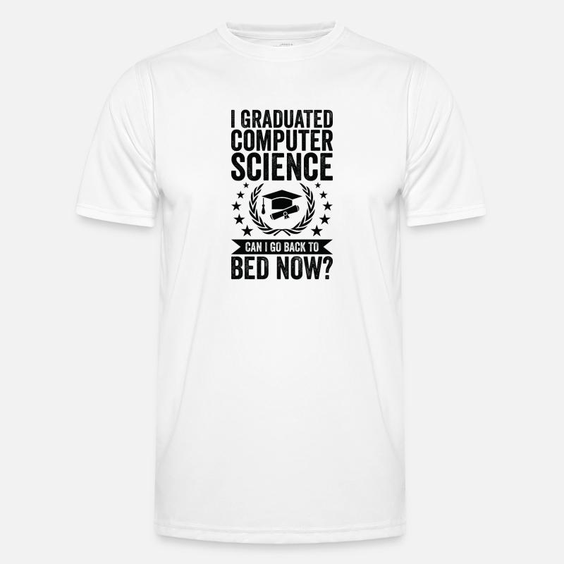 I studied computer science - Men's Functional T-Shirt - white