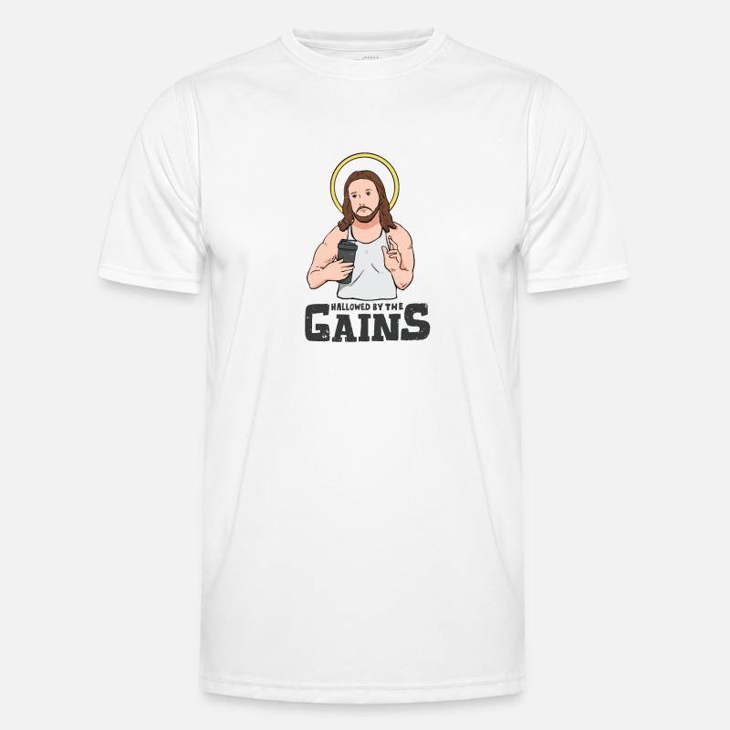 Jesus Training Athleten Männer Funktions-T-Shirt
