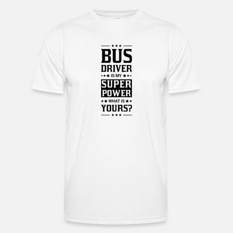 Busfahrer Berufung Beruf Arbeit Geschenk - Männer Funktions-T-Shirt - Weiß