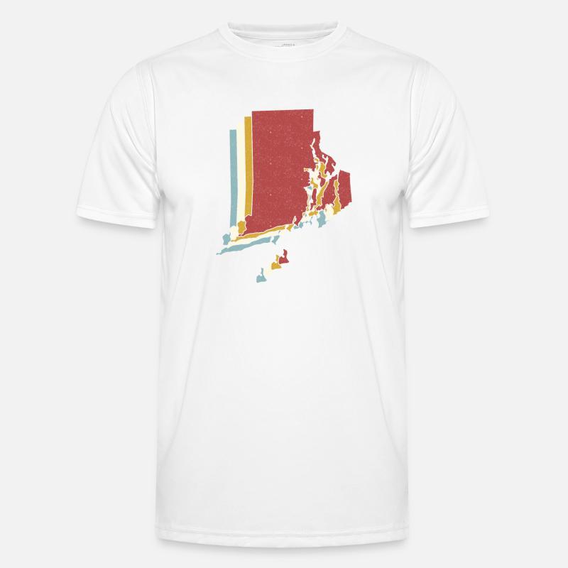 US State - Vintage Map Rhode Island Men's Functional T-Shirt