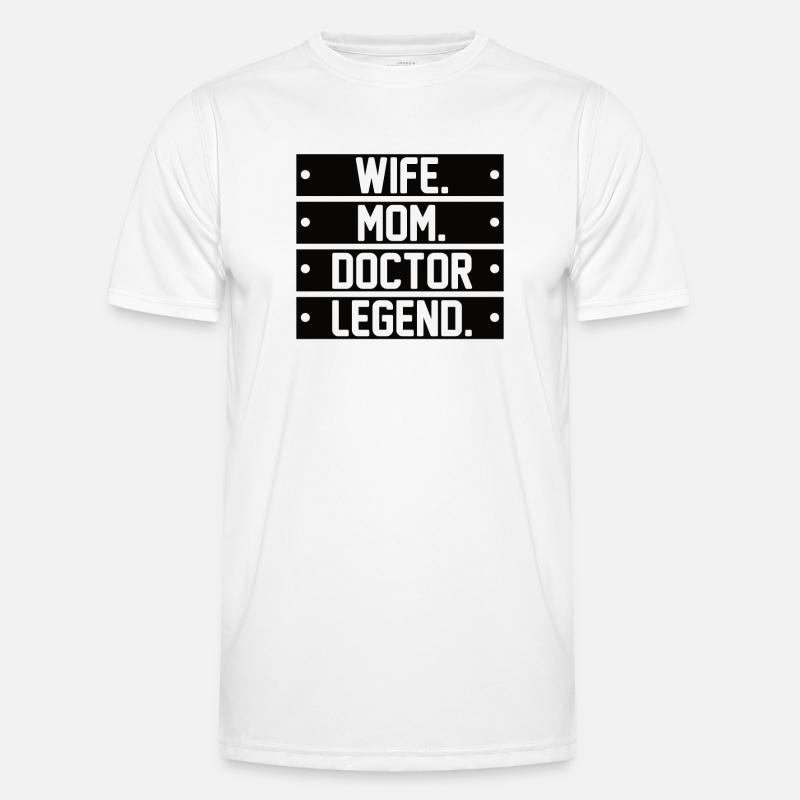 Ehefrau Mutter Doktor Promotion Akademiker Spaß Männer Funktions-T-Shirt