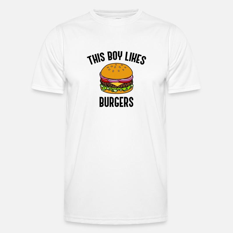 Burger essen Hobby Chef Hamburger Männer Funktions-T-Shirt