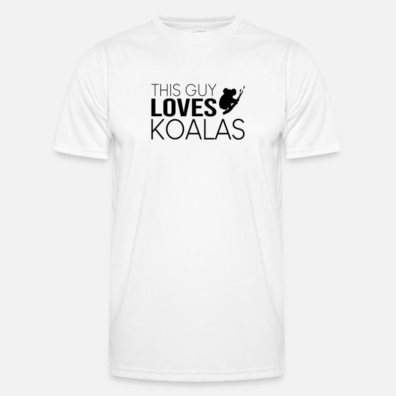 Typ Koala Spruch - Männer Funktions-T-Shirt - Weiß
