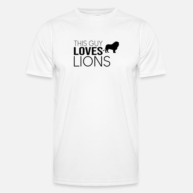 Typ Löwe Spruch - Männer Funktions-T-Shirt - Weiß