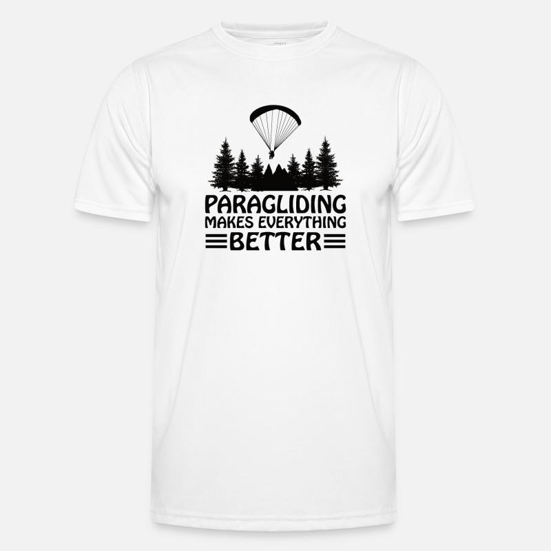 Paragliding Gleitschirmflieger Fallschirm Para Männer Funktions-T-Shirt