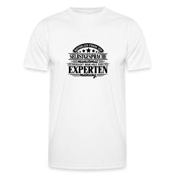 Natürlich führe ich Selbstgespräche - - Männer Funktions-T-Shirt - Weiß - Vorne - AI Model Male 178 dark (178cm)