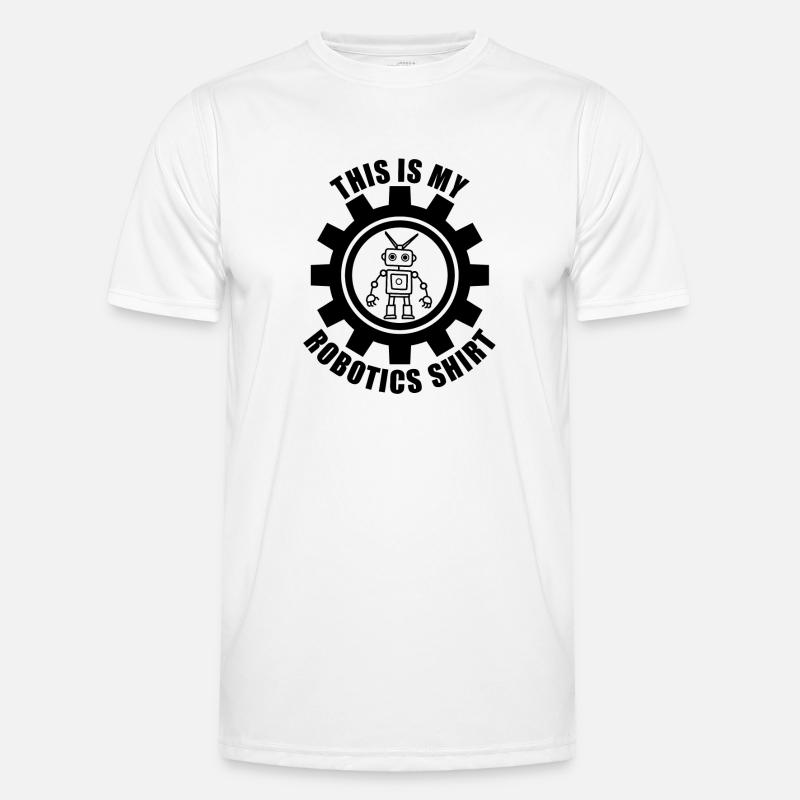Robotik Nette Robotermechanik - Männer Funktions-T-Shirt - Weiß