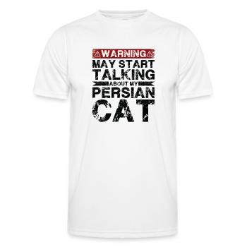 Apropos Perserkatze - Männer Funktions-T-Shirt - Weiß - Vorne - AI Model Male 178 dark (178cm)