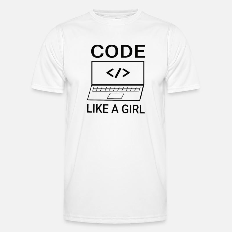 Software Developer Programmer Women Girl - Men's Functional T-Shirt - white