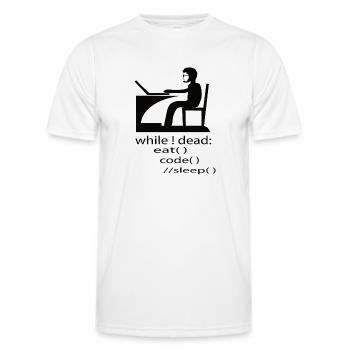 Softwareentwickler Programmierer Geschenk - Männer Funktions-T-Shirt - Weiß - Vorne - AI Model Male 178 dark (178cm)