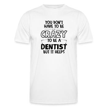 Assistante dentaire Dentiste Dent - T-shirt sport Homme - blanc - Devant - AI Model Male 178 dark (178cm)