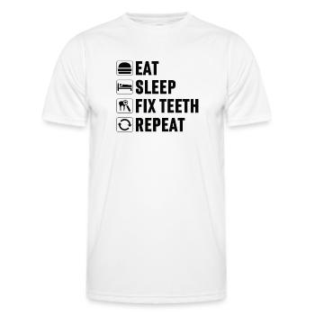 Assistante dentaire Dentiste Dent - T-shirt sport Homme - blanc - Devant - AI Model Male 178 dark (178cm)