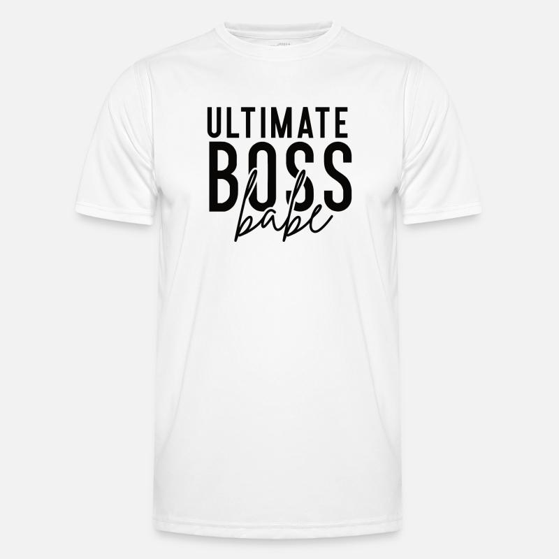 Mama Ehefrau Chef - Männer Funktions-T-Shirt - Weiß