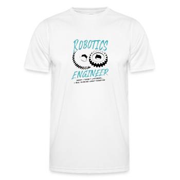 Robotique Génie Mécanique - T-shirt sport Homme - blanc - Devant - AI Model Male 178 dark (178cm)