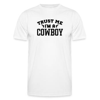Cowboy - Men's Functional T-Shirt - white - Front - AI Model Male 178 dark (178cm)