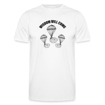 Sarkasmus Weisheit wird Kommen Gehirn Besserwisser - Männer Funktions-T-Shirt - Weiß - Vorne - AI Model Male 178 dark (178cm)