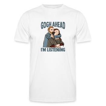 Van Gogh Art Mona Lisa - T-shirt sport Homme - blanc - Devant - AI Model Male 178 dark (178cm)